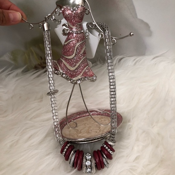 NWT/ Napier/ Beautiful Two Tone Bands Necklace - Picture 1 of 9